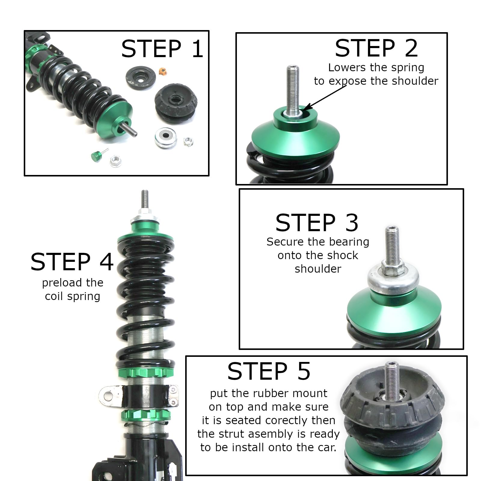Amazon.com: Rev9 R9-HS2-156_2 Hyper-Street II Coilover Suspension